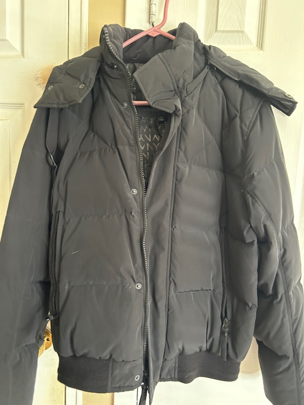 Marc New York Black Men's Puffer Jacket with Hood